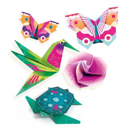 Origami Djeco, exotic animals and flowers