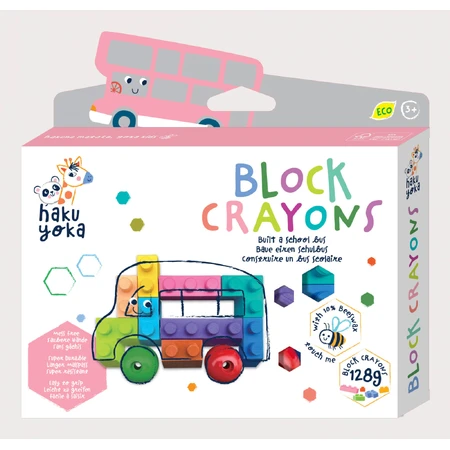 Interlinkable Block Crayons - School Bus, Haku Yoka