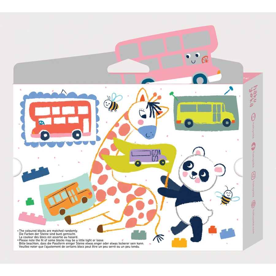 Interlinkable Block Crayons - School Bus, Haku Yoka