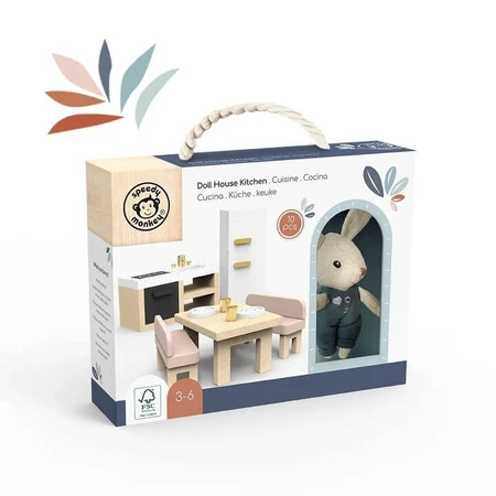 Kitchen furniture set for dollhouse, Speedy Monkey