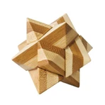 Star Bambus Holz IQ Logikspiel, Metallbox