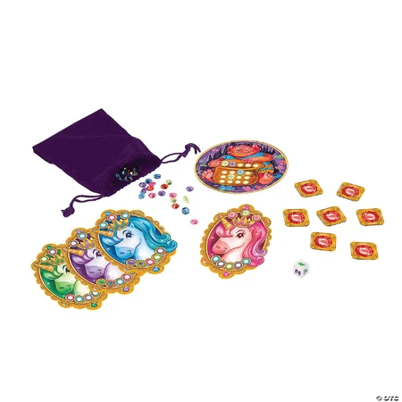 Juego de cooperación con unicornios y piedras preciosas, Glitter Unicorns
