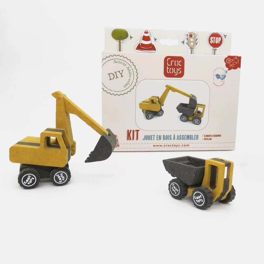 Marco and Frederic construction vehicles construction set, Croc toys