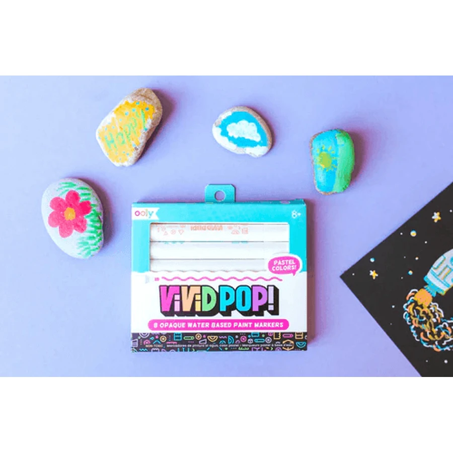 Vivid Pop! paint crayons - set of 8, pastel