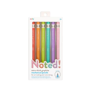Porte-mines en graphite extra-épais - set de 6, avec citations motivantes