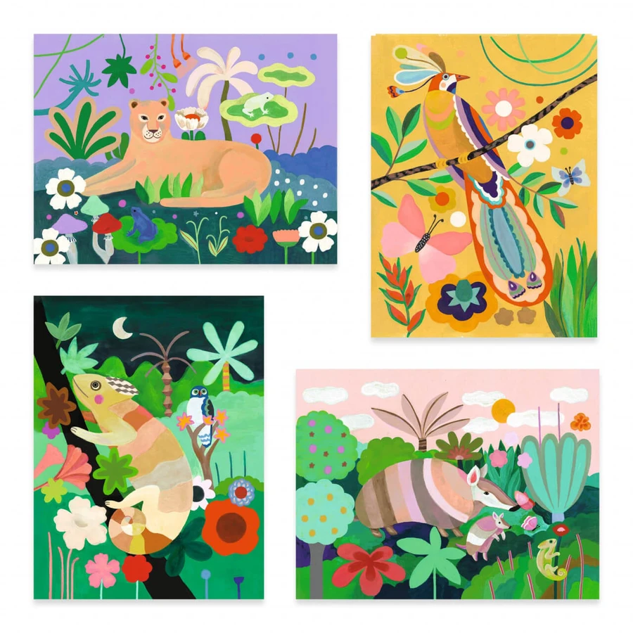 Tropical Rainforest painting workshop, Djeco
