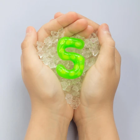 JELLY TUBES SET (modeling gel) with 6 colors and small aquarium - NUMBERS