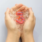 JELLY TUBES SET (modeling gel) with 6 colors and small aquarium - NUMBERS