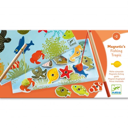 Djeco magnetic tropical fish fishing game