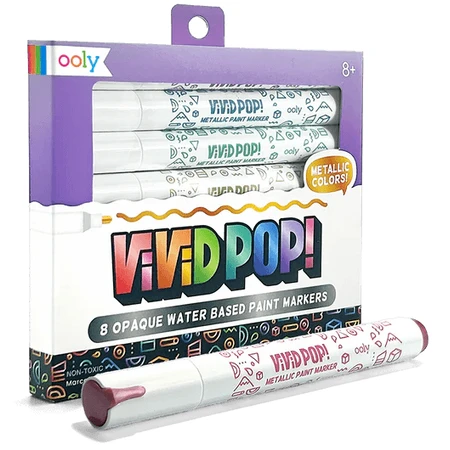 Crayons de couleur Vivid Pop ! - lot de 8, métalliques