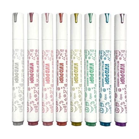 Crayons de couleur Vivid Pop ! - lot de 8, métalliques