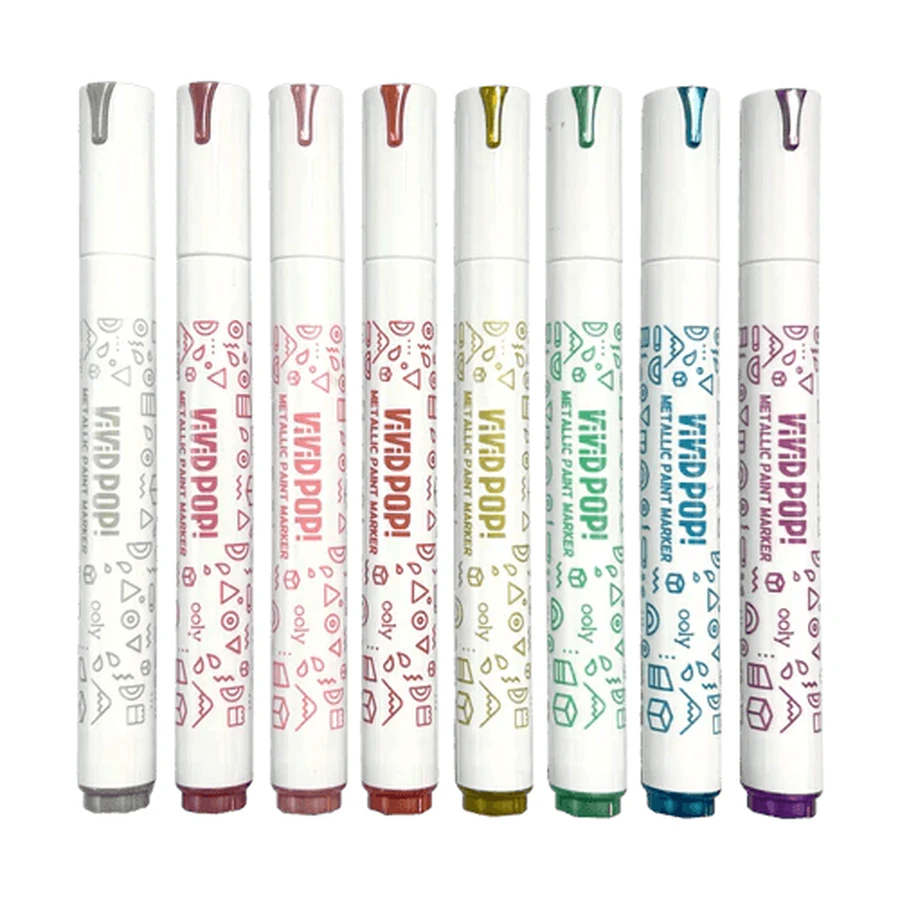 Crayons de couleur Vivid Pop ! - lot de 8, métalliques