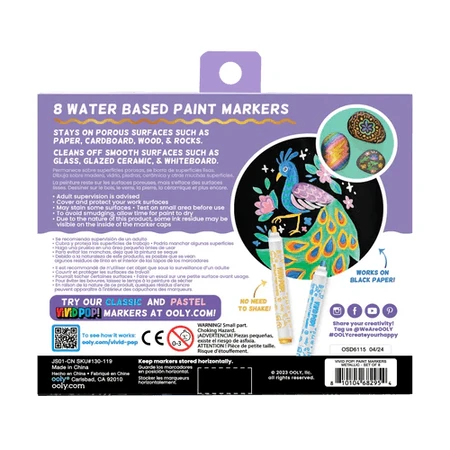 Crayons de couleur Vivid Pop ! - lot de 8, métalliques