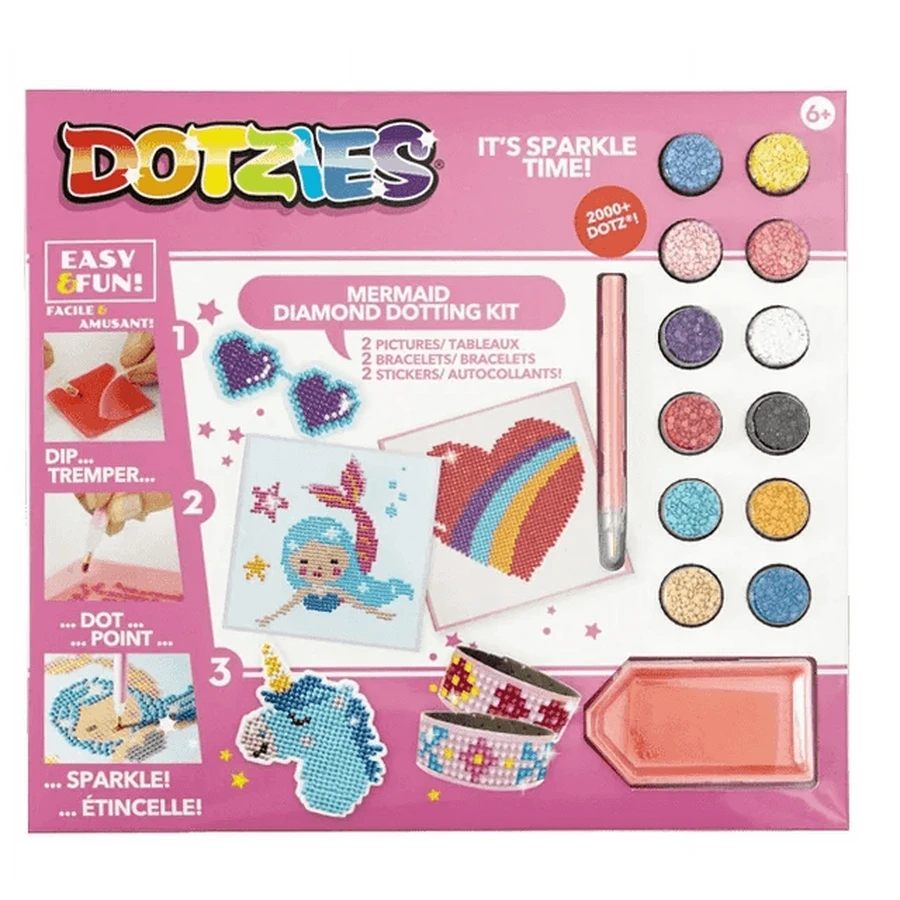 Creative set 6 in 1, mermaid, diamond painting