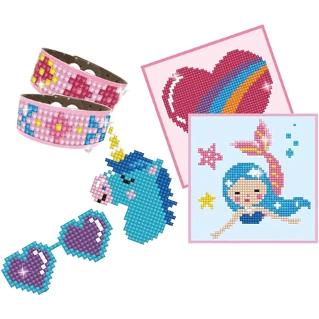 Creative set 6 in 1, mermaid, diamond painting