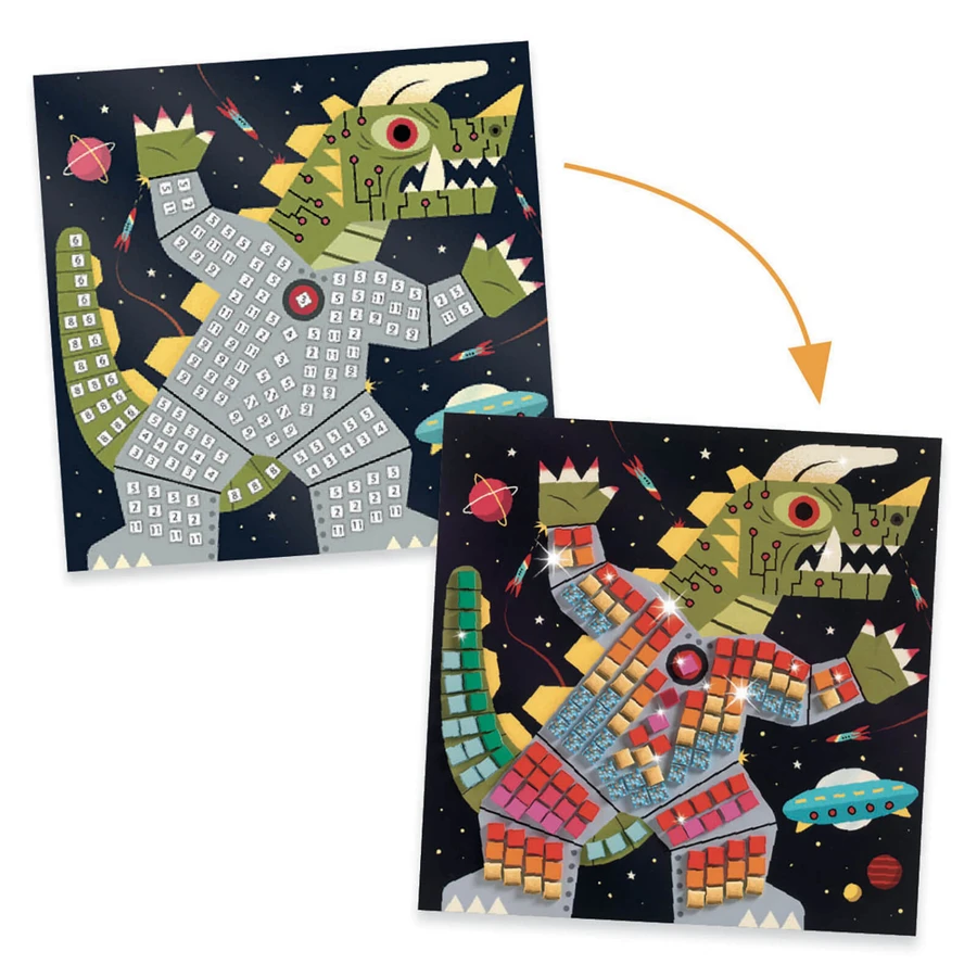 Djeco mosaic, In space