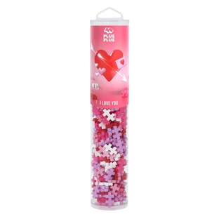Plus-Plus bouwpakket, koker 240 stukjes, I Love You Mix, kleuren van liefde