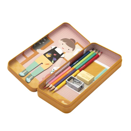 Puzzle magnético en caja metálica, juego de parejas y asociación - Educadores