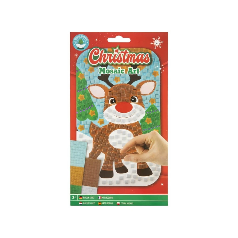 Creative set, Christmas themed mosaic, A5, reindeer