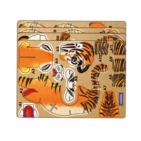 3D Sound Puzzle - Tiger, Build 'n' Sound