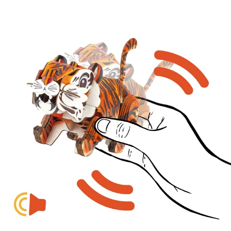 3D Sound Puzzle - Tiger, Build 'n' Sound
