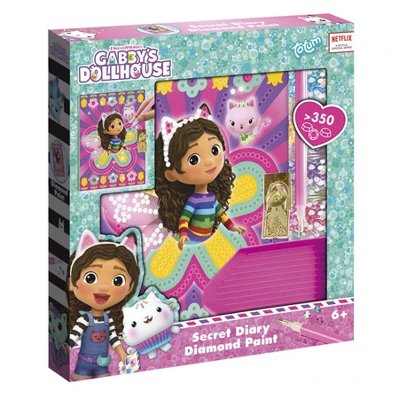 Juego de bricolaje My Diamond Diary, Casa de muñecas de Gabby, Totum