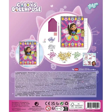Juego de bricolaje My Diamond Diary, Casa de muñecas de Gabby, Totum