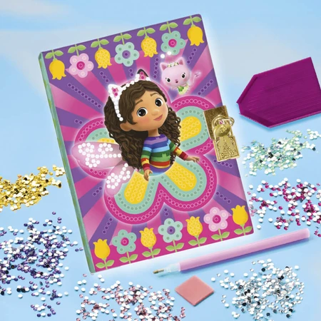 Juego de bricolaje My Diamond Diary, Casa de muñecas de Gabby, Totum