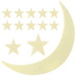 Phosphoreszierende Wanddekorationen - Mond und Sterne