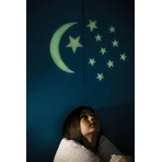 Phosphoreszierende Wanddekorationen - Mond und Sterne