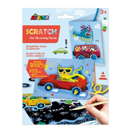 Greeting card shaving and card making set - Cars