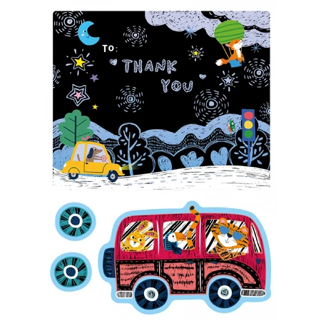 Greeting card shaving and card making set - Cars