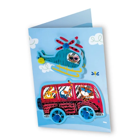 Greeting card shaving and card making set - Cars