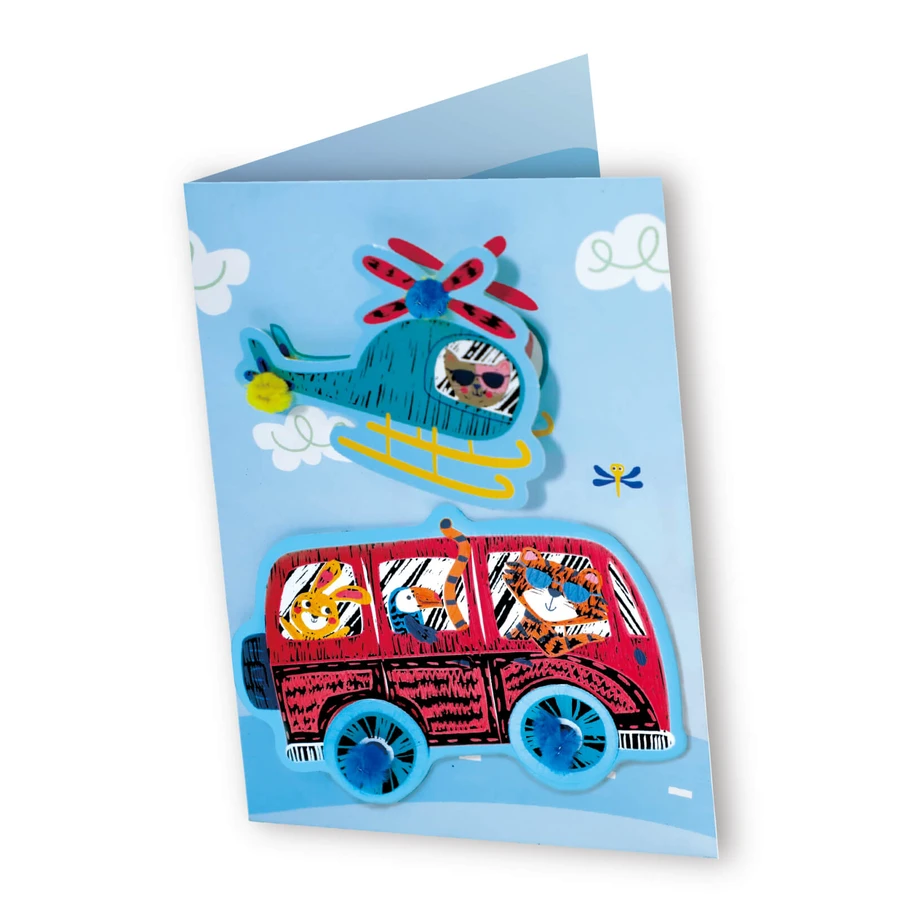 Greeting card shaving and card making set - Cars