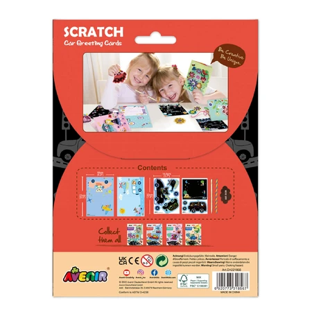 Greeting card shaving and card making set - Cars