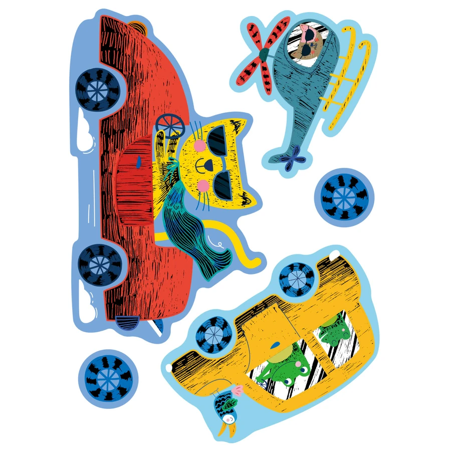 Greeting card shaving and card making set - Cars