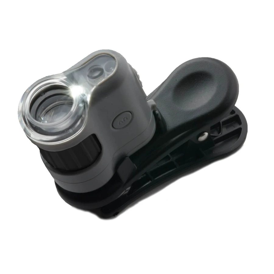 Pocket microscope with smartphone adapter, 20x magnification, MicroMini