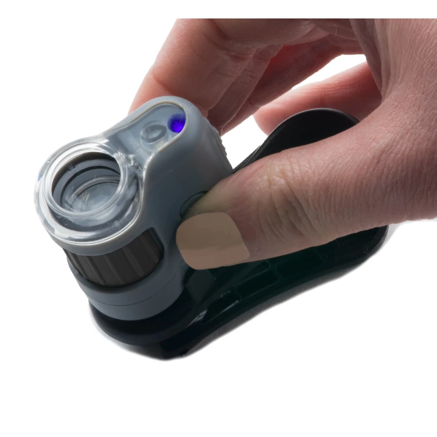 Pocket microscope with smartphone adapter, 20x magnification, MicroMini