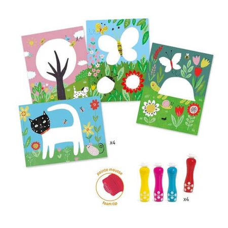 Set creativo Djeco, Baby dibuja con lunares