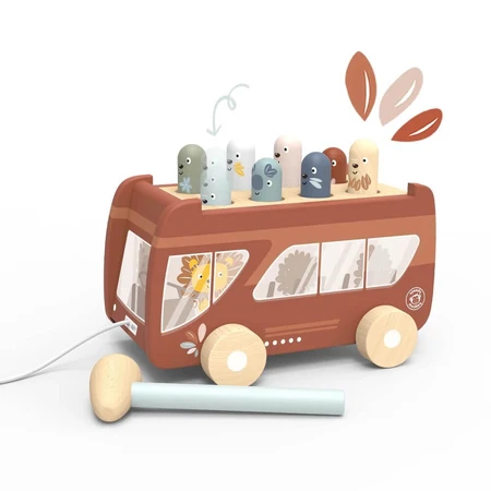 Bus pull toy, Speedy Monkey