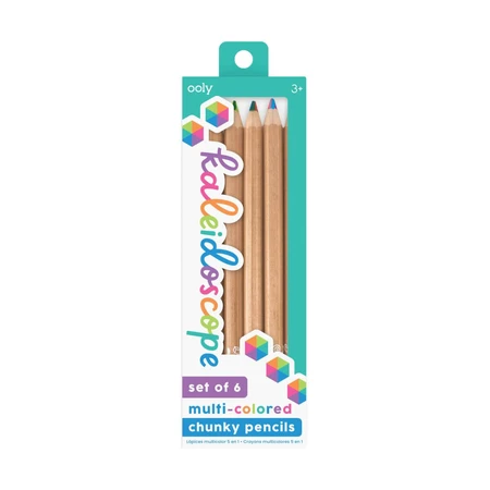 Caleidoscoop veelkleurige potloden, set van 6