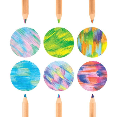 Caleidoscoop veelkleurige potloden, set van 6