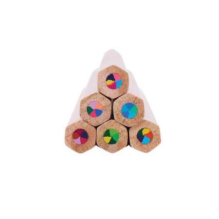 Caleidoscoop veelkleurige potloden, set van 6
