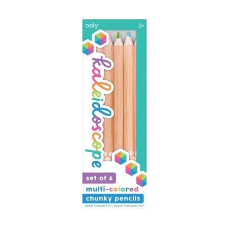 Caleidoscoop veelkleurige potloden, set van 6