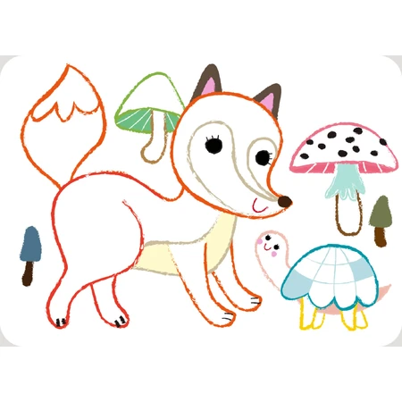 Set de pintura en gel portátil Haku Yoka - Animales
