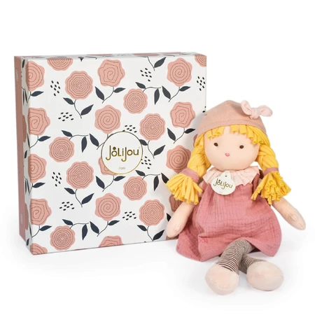 Eva pop, 30 cm, textiel, roze
