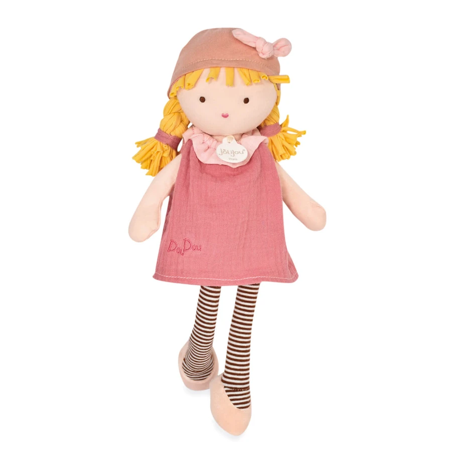 Eva pop, 30 cm, textiel, roze