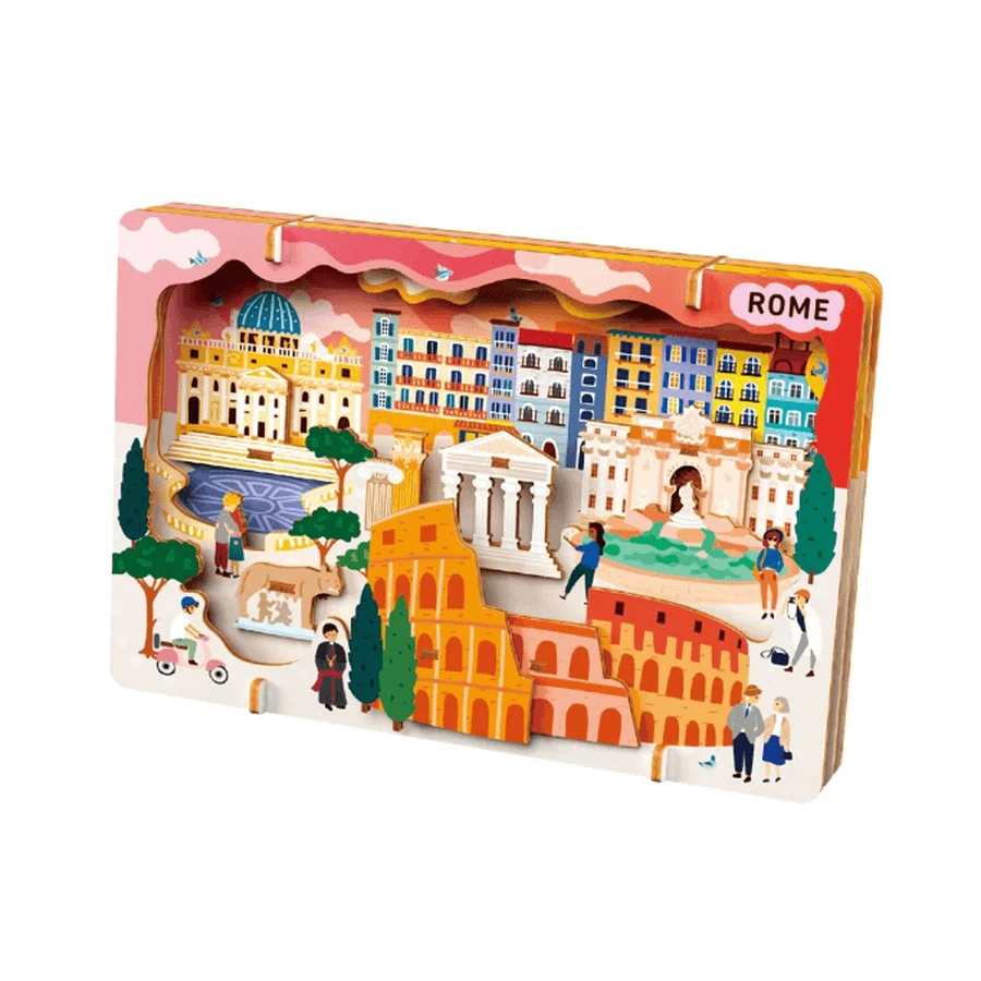 DIY Kit - Create 3D Urban Landscape from wood - Rome