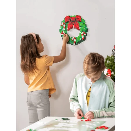 Plus-Plus-Bausatz, 500 Kleinteile, Weihnachtskranz