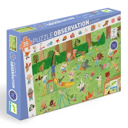 Beobachtungspuzzle Little Friends Garden, Djeco